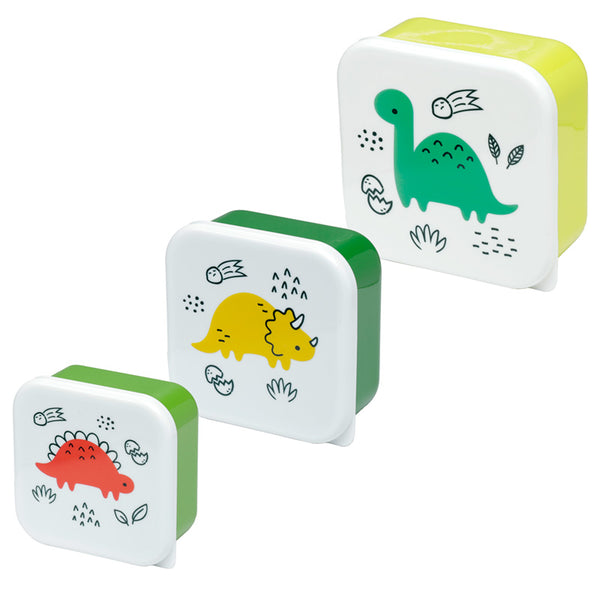 Lunch Boxes Set of 3 (S/M/L) - Dinosauria Jr LBOX79 by Puckator