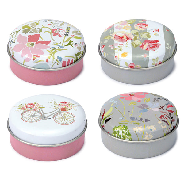 Lip Balm in a Tin - Julie Dodsworth Pink Floral LIP146 by Puckator