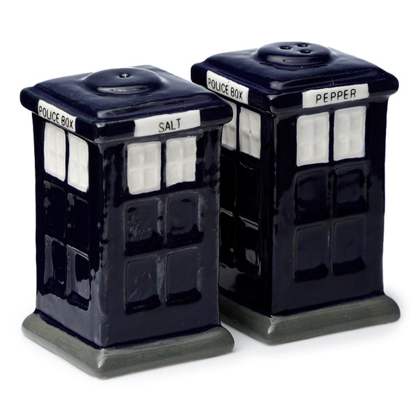 Novelty Ceramic Police Box Salt and Pepper Set LON05 by Puckator