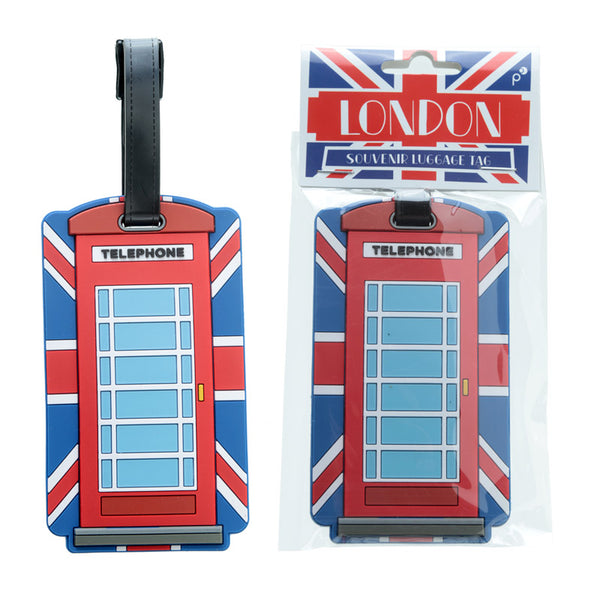 Fun Novelty Union Jack Telephone Box Luggage Tag LUT04-0