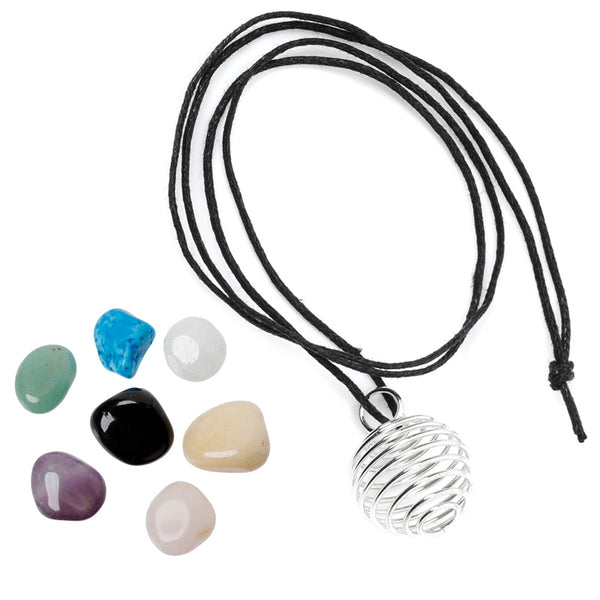 Gemstone Necklace Kit with Assorted Stones MIN22 by Puckator