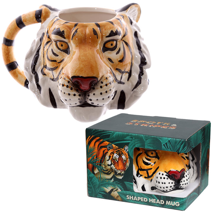 Ceramic Shaped Head Mug - Tiger MUG227 by Puckator