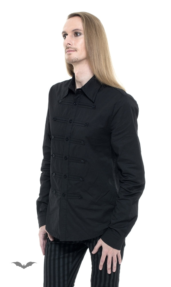 Queen of Darkness - Military style shirt with 3 rows buttons by Queen Of Darkness