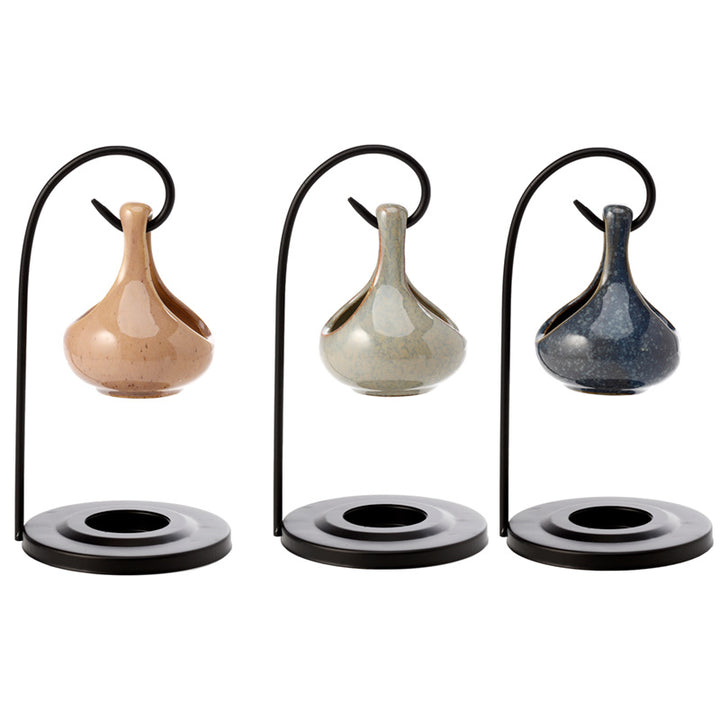 Hanging Teardrop Ceramic Oil Burner with Metal Stand OB179 by Puckator