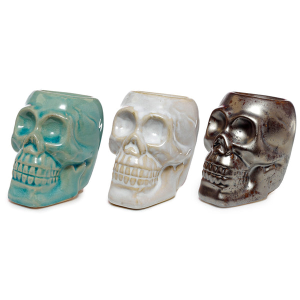 Eden Aroma Set - Mini Ceramic Skull Oil Burner OB268 by Puckator