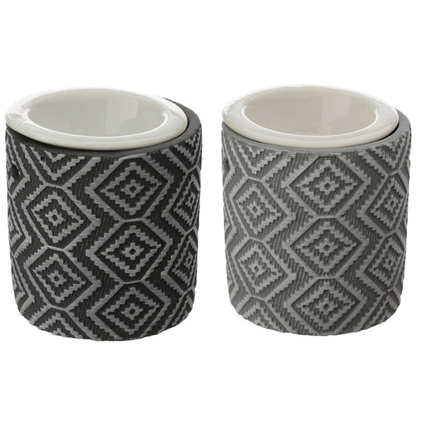 Concrete and Ceramic Grey Pattern Eden Oil Burner OB318 by Puckator