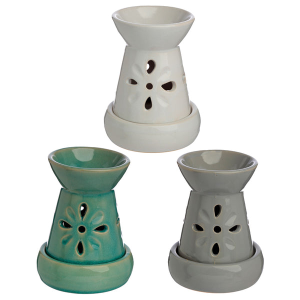 Flower Cut-Out Ceramic Eden Oil and Wax Burner OB320-0