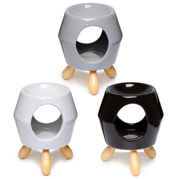 Ceramic Abstract Eden Oil Burner with Feet OB344 by Puckator