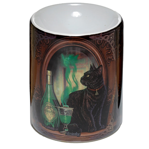 Ceramic Lisa Parker Oil Burner - Absinthe Cat OB349A-0