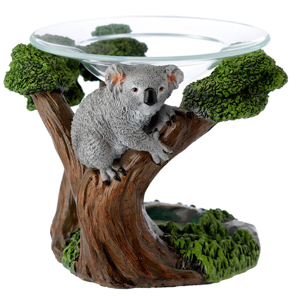 Koala in Tree Resin Oil and Wax Burner with Glass Dish OB358