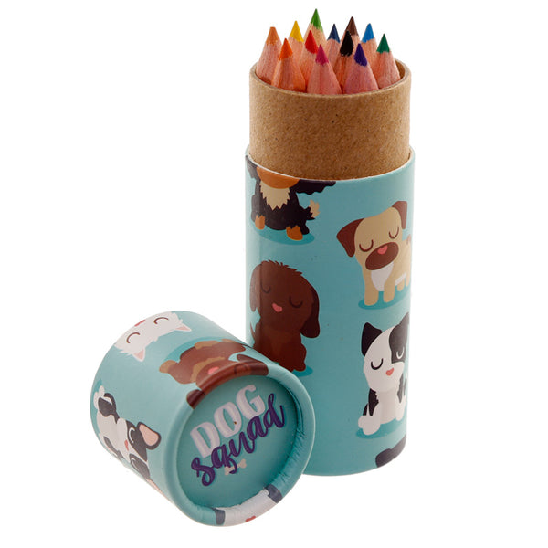 Fun Kids Colouring Pencil Tube - Dog Squad PCASE32 by Puckator