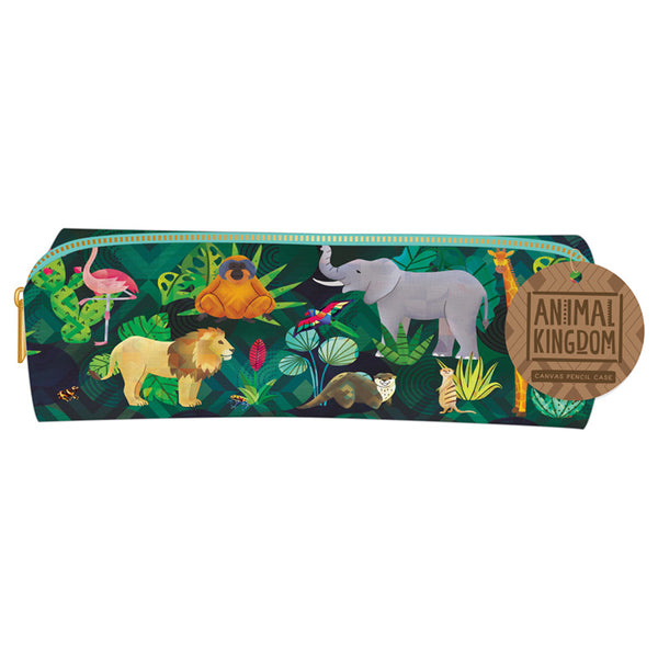 Canvas Pencil Case - Animal Kingdom PCASE59 by Puckator