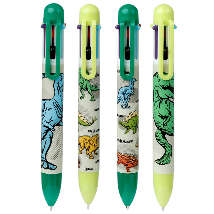 Multi Colour Pen (6 Colours) - Dinosauria PEN216 by Puckator