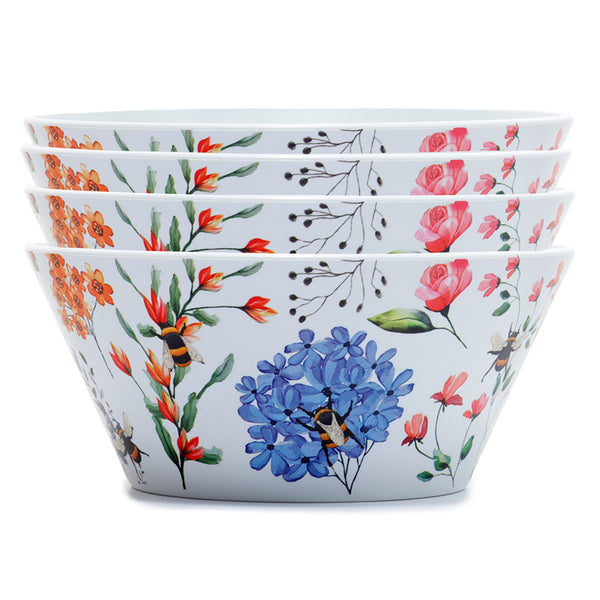 Recycled RPET Set of 4 Picnic Bowls - Nectar Meadows RPBOWL18-0