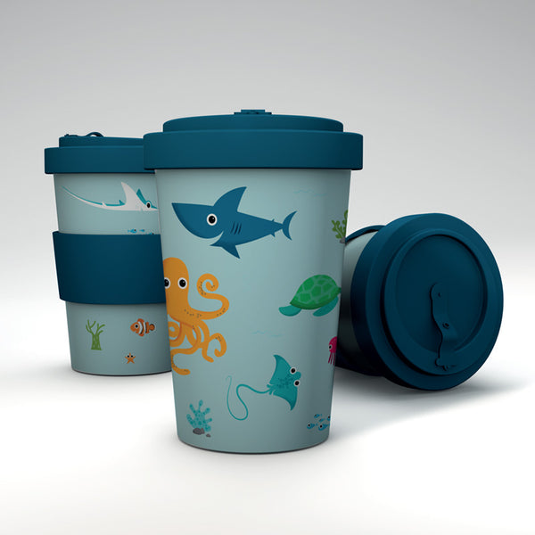 Recycled RPET Travel Mug 400ml - Splosh Sealife RPCUP06-0