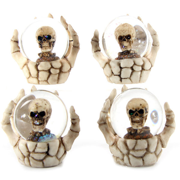 Fantasy Skeleton Hand and Skull Snow Globe SK117-0