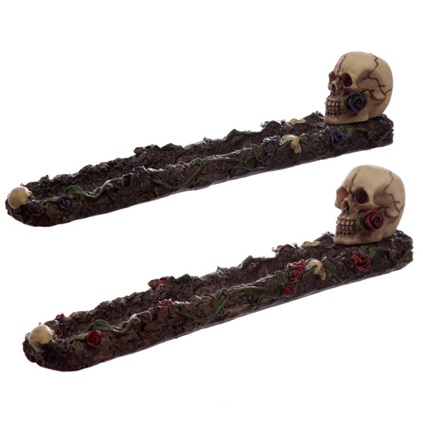 Fantasy Skulls and Roses Incense Burner Ashcatcher SK299 by Puckator