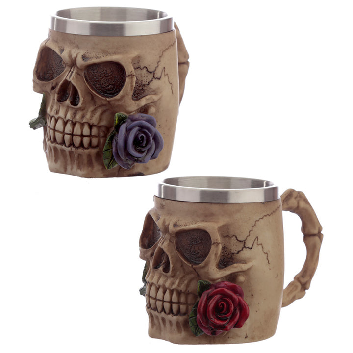 Decorative Skulls and Roses Tankard SK301 by Puckator