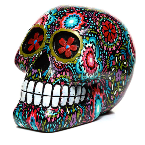 Fantasy Ornament - Floral Day of the Dead Skull SK333-0