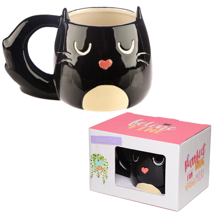 Cute Ceramic Black Cat Mug SMUG179 by Puckator