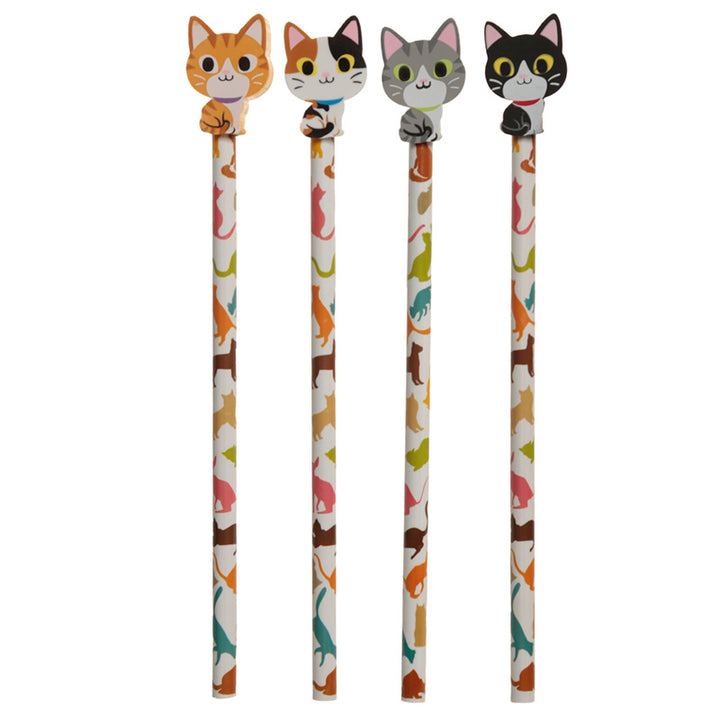 Fun Cat Pencil and Eraser Set STA243 by Puckator