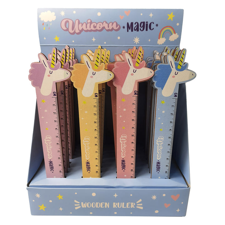 Shaped Wooden Ruler - Unicorn Magic STA332-0