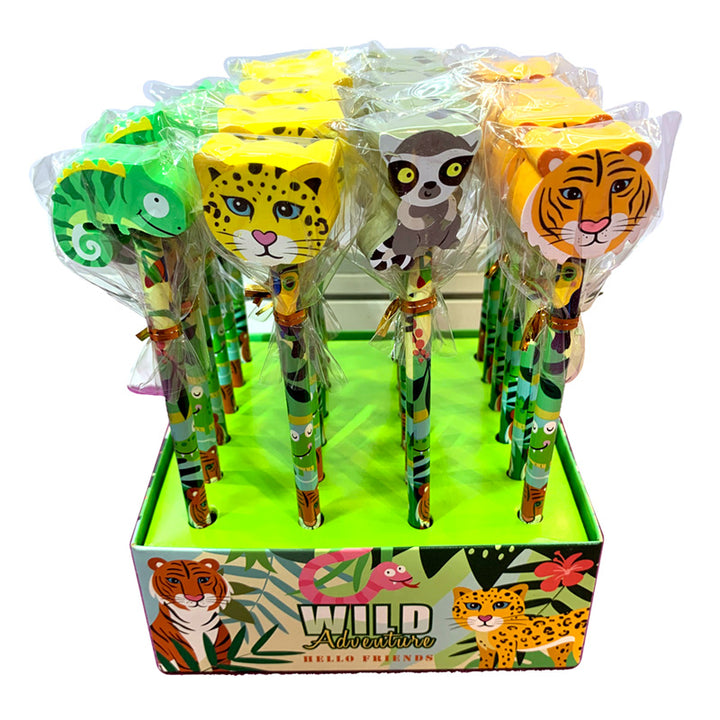 Pencil & Eraser Topper - Wild Animal STA335-0