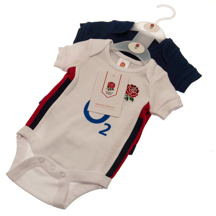 England RFU 2 Pack Bodysuit 12-18 Mths RB by England RFU