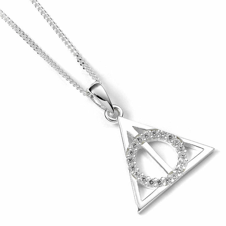 Harry Potter Sterling Silver Crystal Necklace Deathly Hallows by Harry Potter