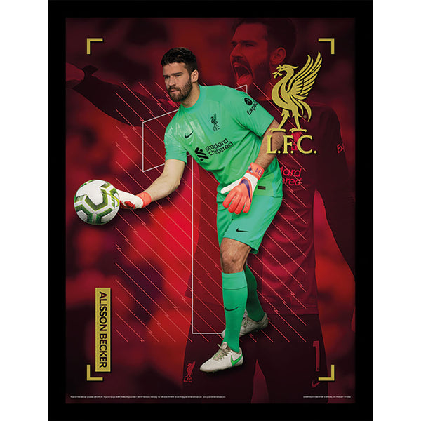 Liverpool FC Picture Alisson 16 x 12