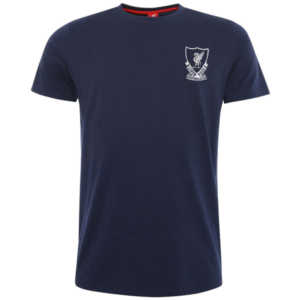 Liverpool FC 88-89 Crest T Shirt Mens Navy M