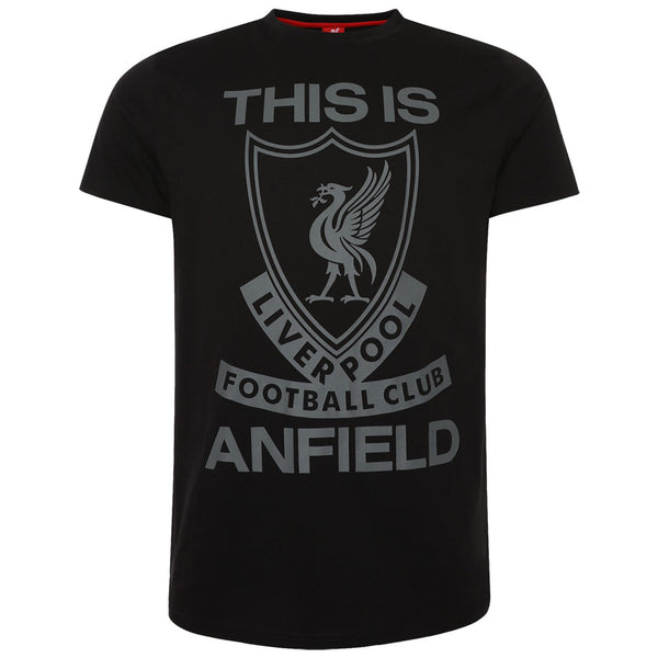 Liverpool FC This Is Anfield T Shirt Mens Black S