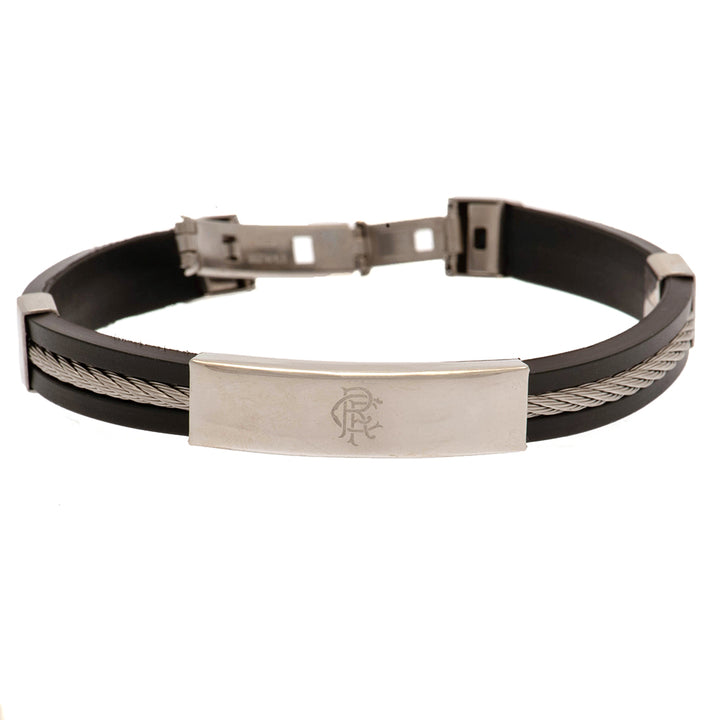 Rangers FC Silver Inlay Silicone Bracelet by Rangers FC