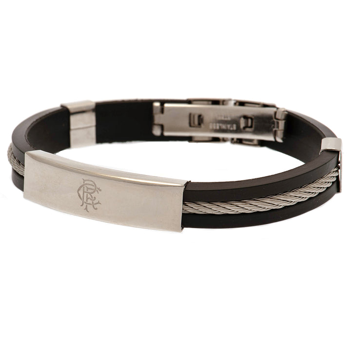 Rangers FC Silver Inlay Silicone Bracelet by Rangers FC