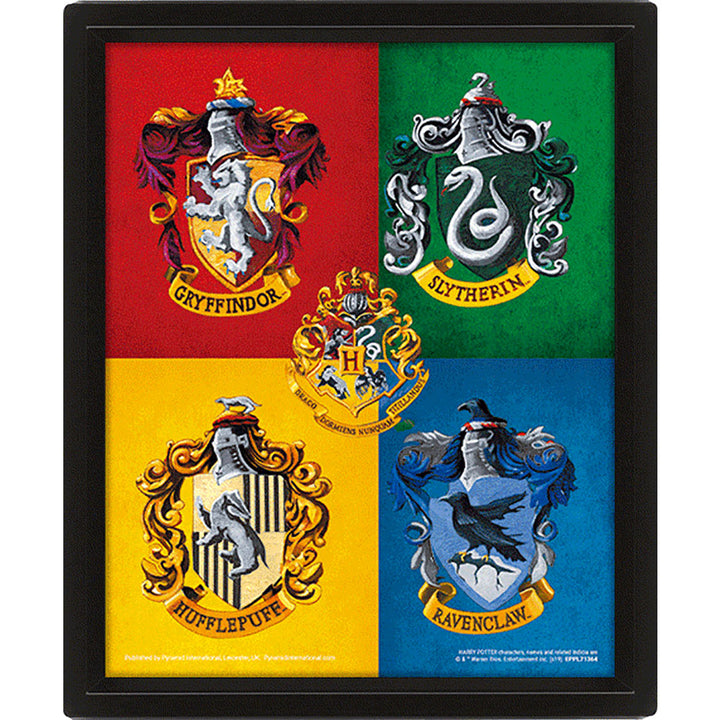 Harry Potter Framed 3D Picture Crests by Harry Potter