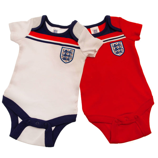 England FA 2 Pack Bodysuit 82 Retro 9-12 Mths by England FA