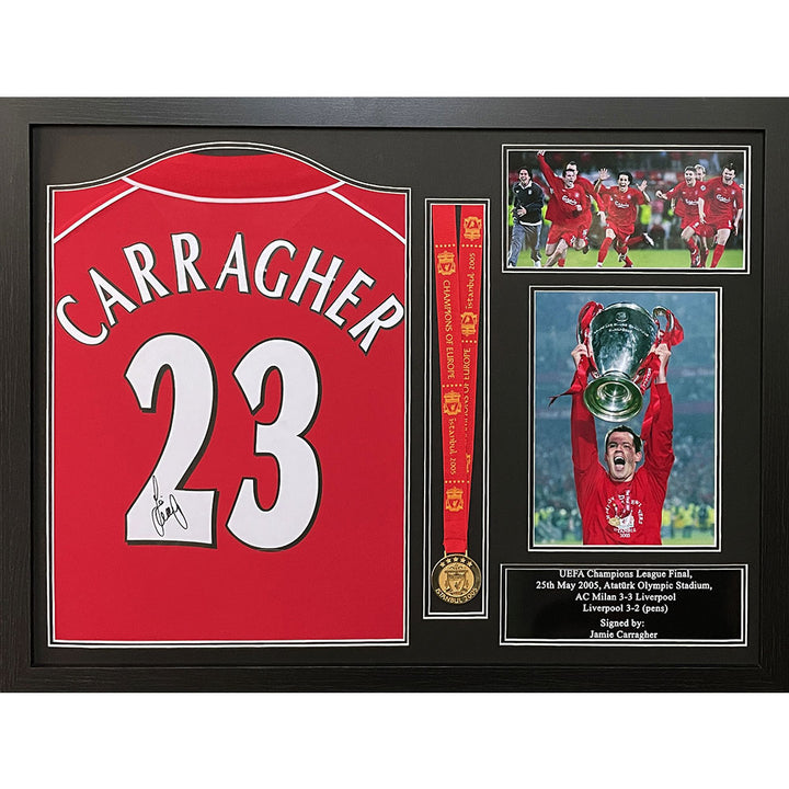 Liverpool FC Carragher Signed Shirt & Medal (Framed) by Liverpool FC