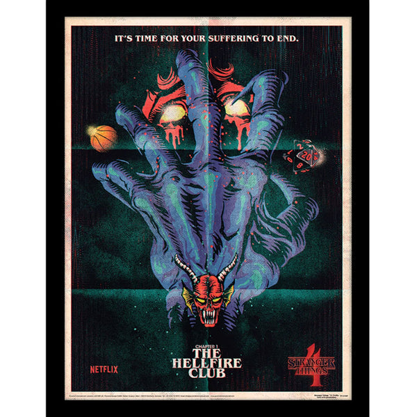 Stranger Things Framed Picture 16 x 12 Hellfire Club by Stranger Things