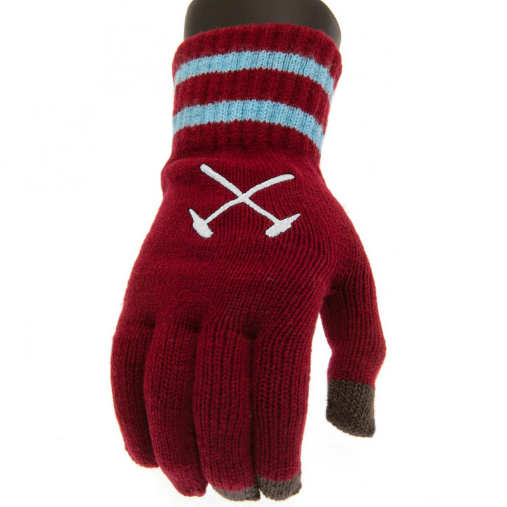 West Ham United FC Touchscreen Knitted Gloves Youths by West Ham United FC