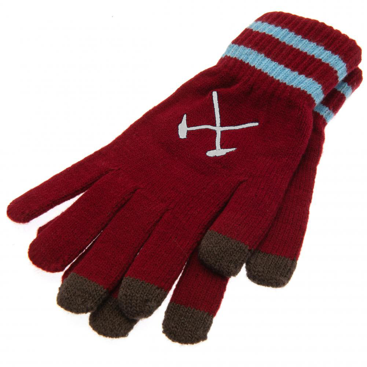 West Ham United FC Touchscreen Knitted Gloves Youths by West Ham United FC