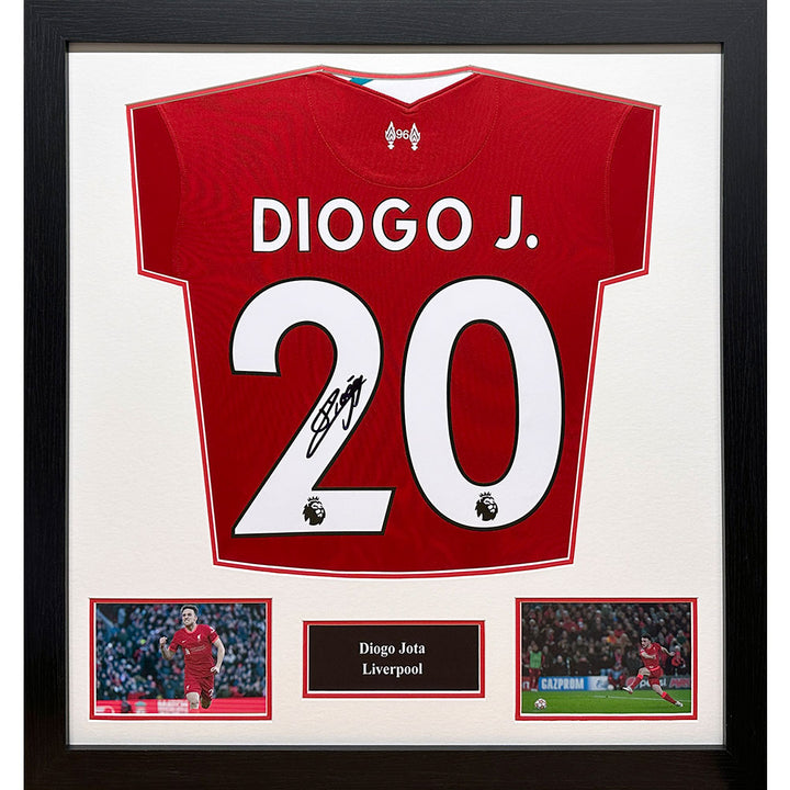 Liverpool FC Jota Signed Shirt (Framed) by Liverpool FC