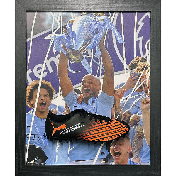 Manchester City FC Kompany Signed Boot (Framed) by Manchester City FC