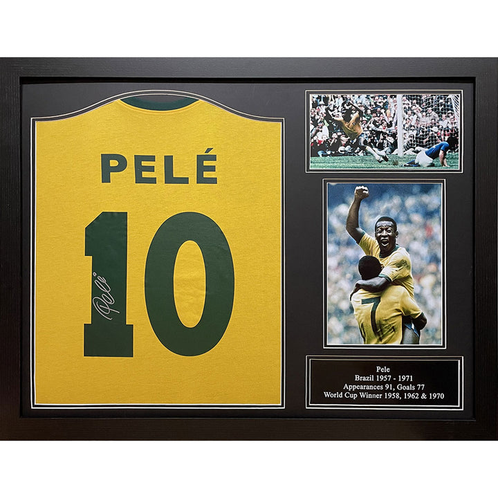 Brasil 1970 Pele Signed Shirt (Framed) by Brasil