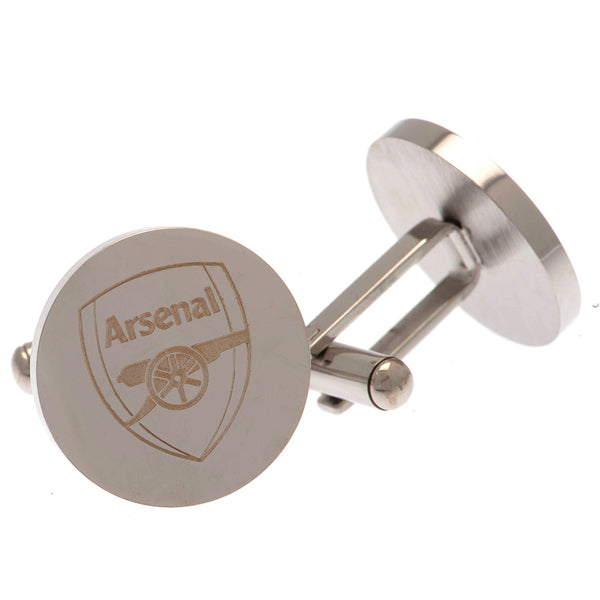 Arsenal FC Stainless Steel Round Cufflinks by Arsenal FC