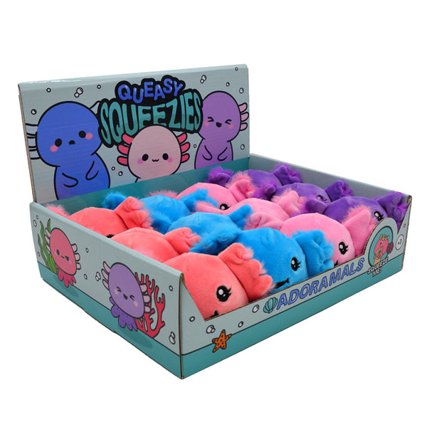 Queasy Squeezy Polyester Toy - Axolotl (Salamander) TY928-0