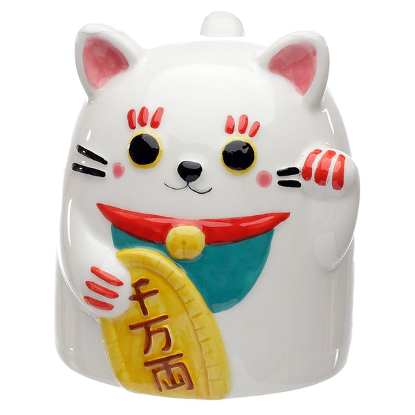 Novelty Upside Down Ceramic Mug - Maneki Neko Lucky Cat UMUG10 by Puckator