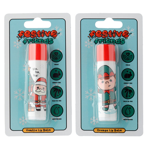 Christmas Stick Lip Balm - Elf (Orange) & Santa (Vanilla) XLIP137