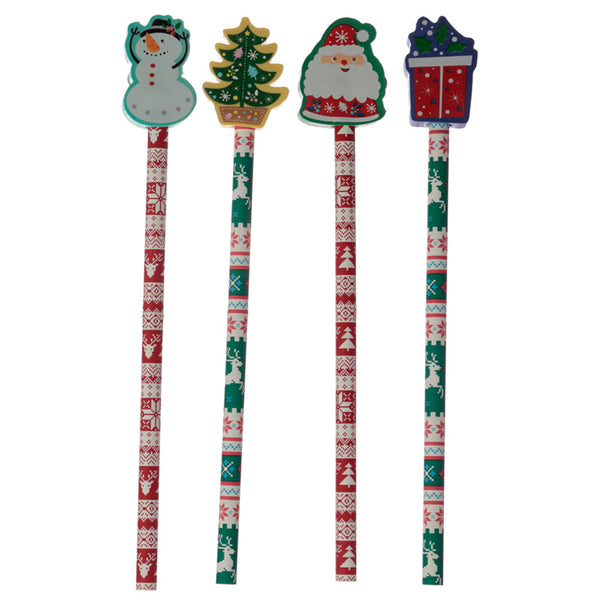 Fun Christmas Pencil and Eraser Set XSTA107