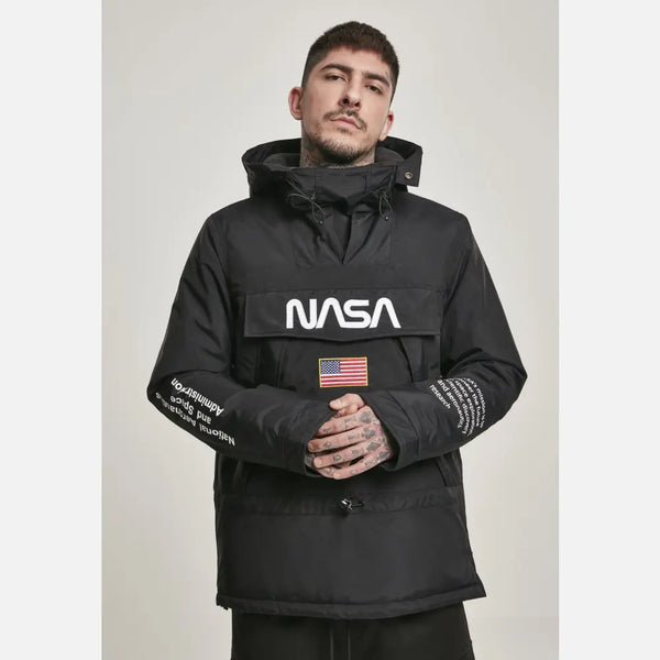 NASA Men's Black Windbreaker-0