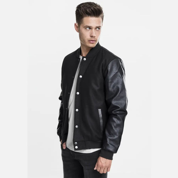 Urban Classics - Men's Oldschool College Jacket-4